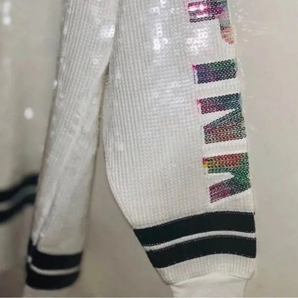 Victoria’s Secret Pink Limited Release Full Sequin Crewneck Sweater- Medium - Picture 8 of 14